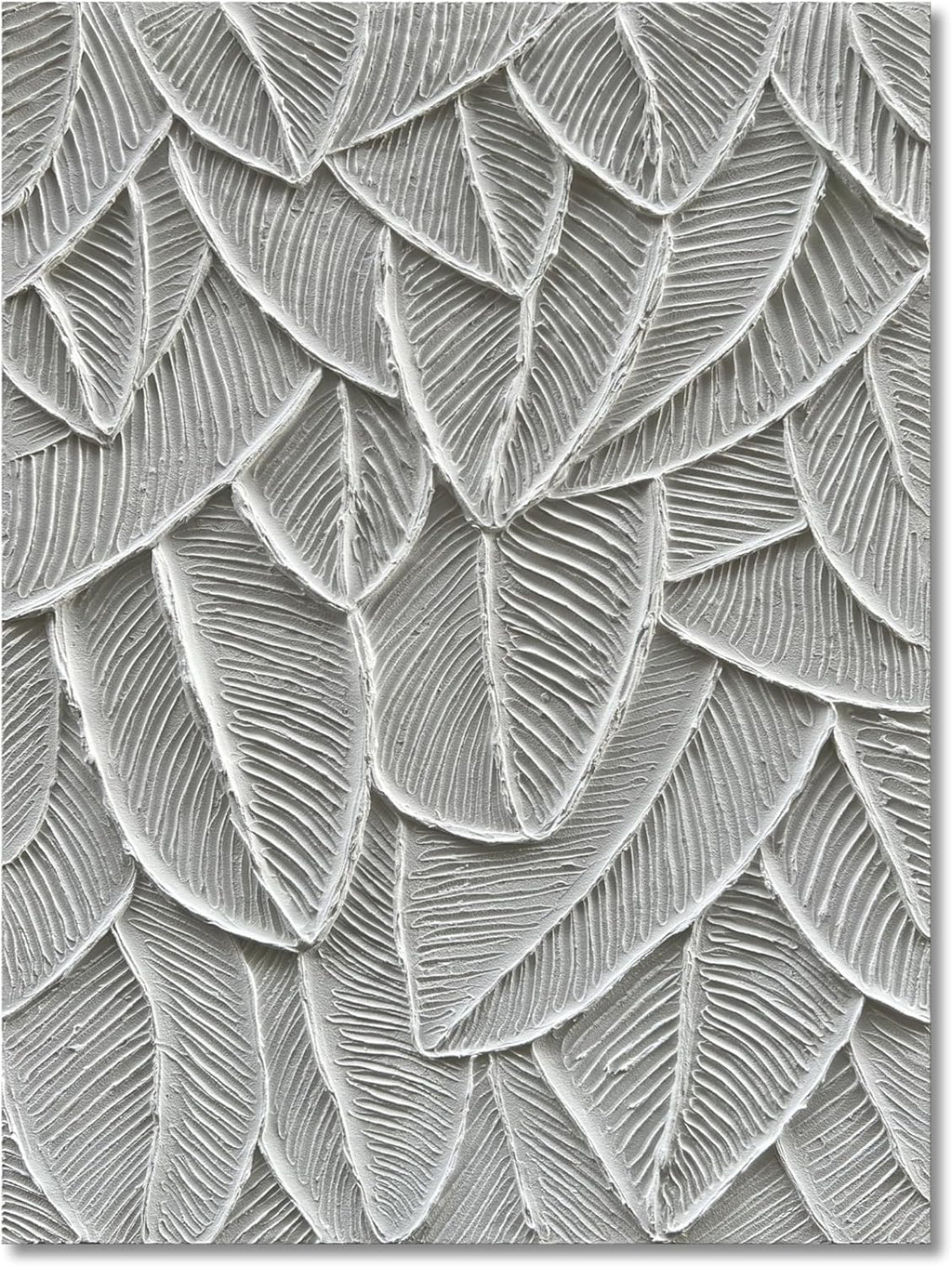 Hand Painted Modern Black and White Art Oil Painting White Plum Blossom Painting 24x48 inch Canvas Wall Art Home Wall Decorative Art - Grand Goldman