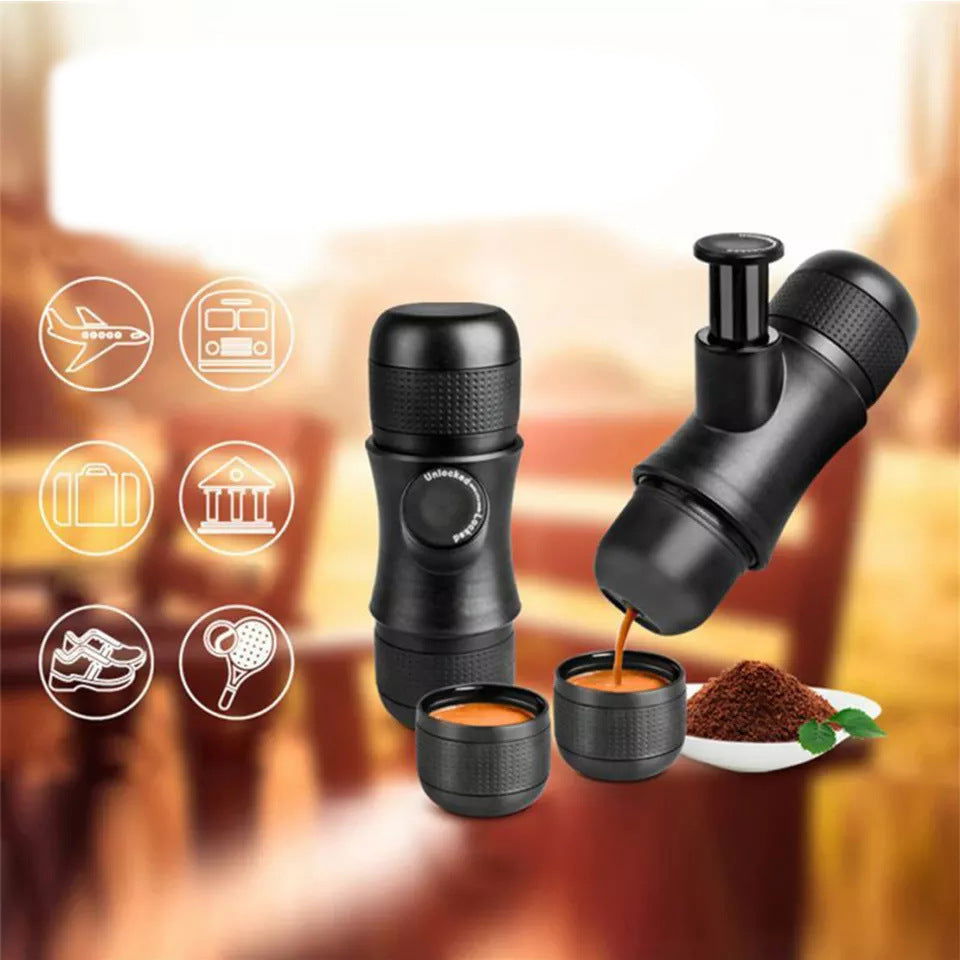 Hand Pressure Portable Coffee Machine Italian Office Outdoor Household Manual - Grand Goldman