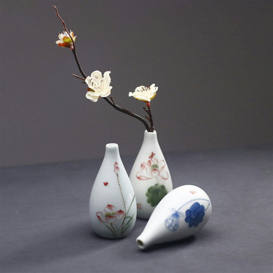 Hand painted ceramic vase - Grand Goldman