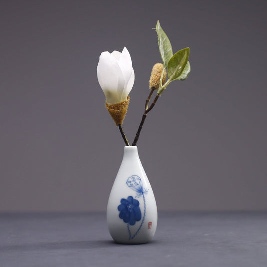 Hand painted ceramic vase - Grand Goldman