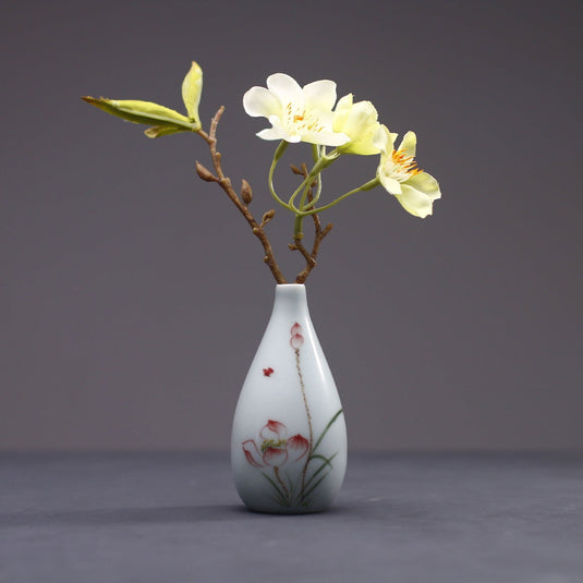 Hand painted ceramic vase - Grand Goldman