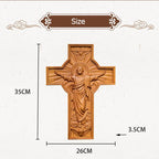 Handicrafts Ascending Wooden Cross Home Church Wood Carving - Grand Goldman