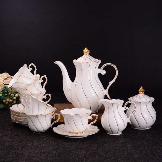 Handmade Gold Bone China Coffee Cup Set - Grand Goldman