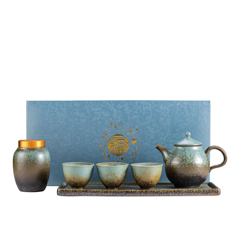 Handmade Silver Spot Kung Fu Tea Set - Grand Goldman