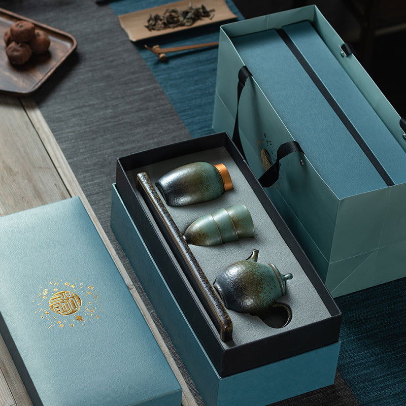 Handmade Silver Spot Kung Fu Tea Set - Grand Goldman