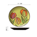 Handpainted Porcelain Plates Household Colored Tableware Round Flat Grand Goldman