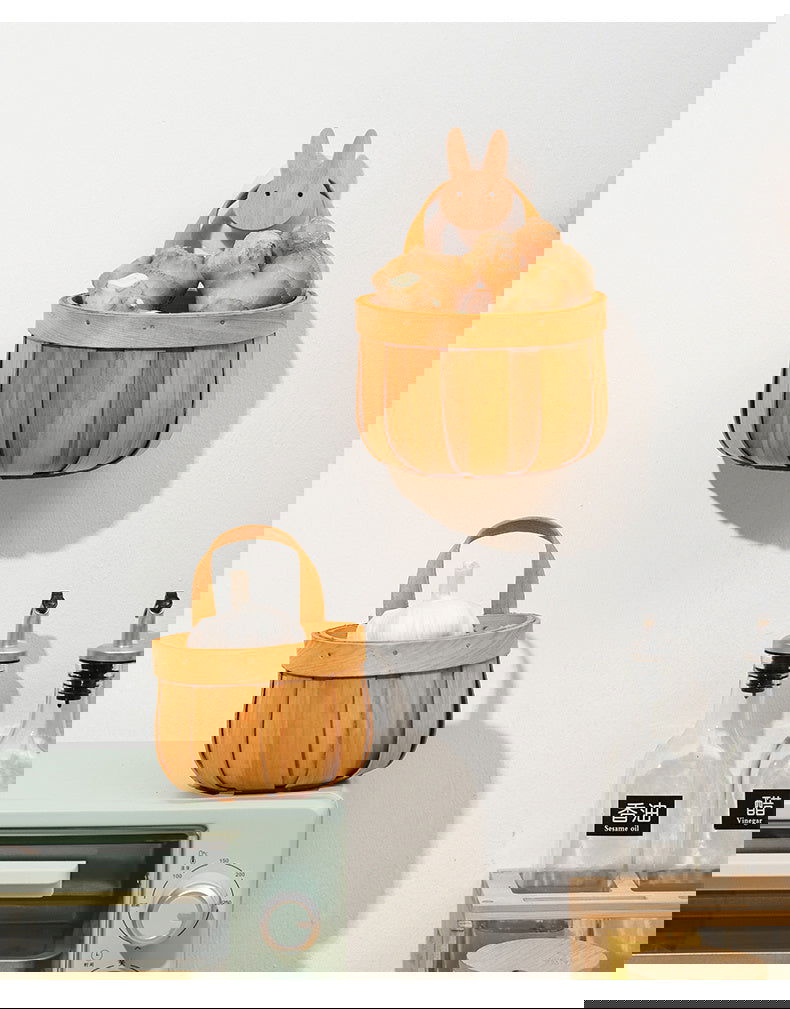 Handwoven Wall Mounted Bamboo Basket - Grand Goldman