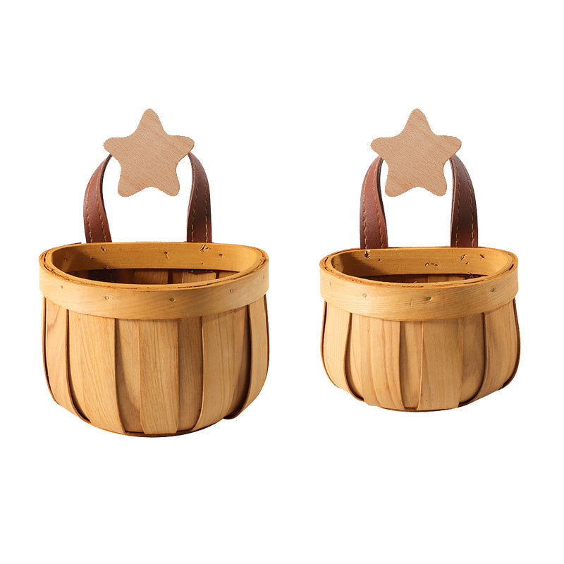 Handwoven Wall Mounted Bamboo Basket - Grand Goldman