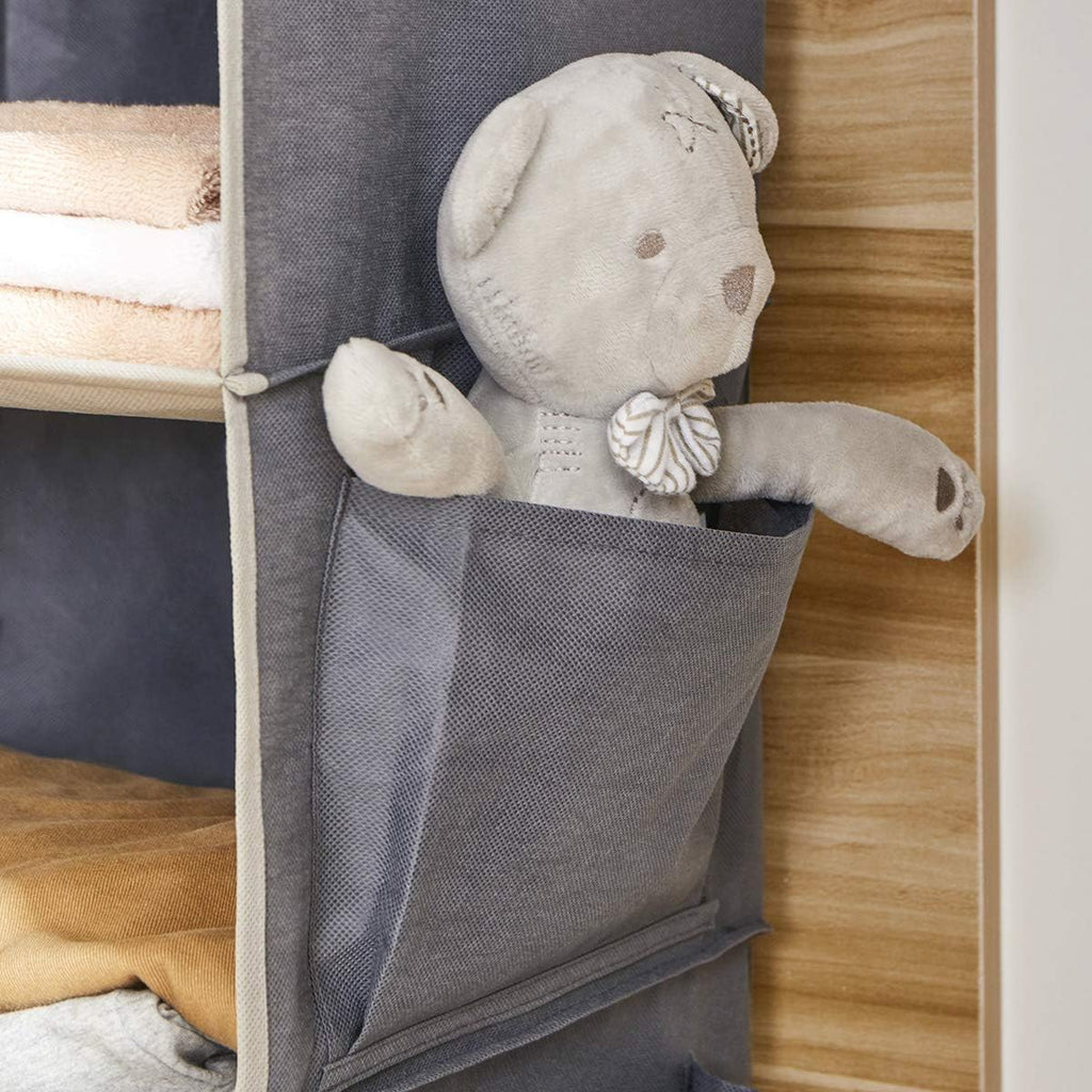 Hanging Closet Organizer, 4-Shelf Closet Hanging Storage Shelves, Grey - Grand Goldman