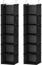 Hanging Closet Organizer and Storage, 6-Shelf Closet Hanging Storage Shelves, Grey - Grand Goldman