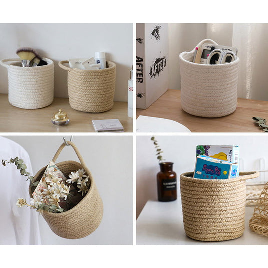 Hanging Cotton Woven Storage Basket - Grand Goldman