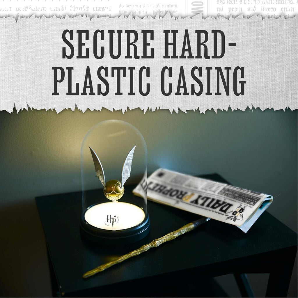 Harry Potter Levitating Golden Snitch Light, Touch Activated Desk Lamp Accessories, Officially Licensed Harry Potter Decor Gifts & Collectibles - Grand Goldman