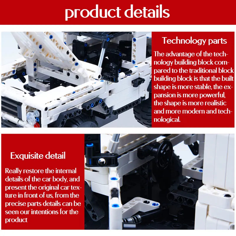 Cada 533Pcs Defender Remote Control Car Building Blocks For RC Car Model SUV City Brick Toys For Children Boys