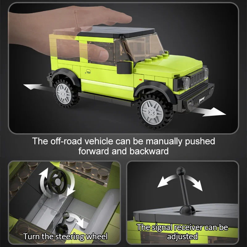 Cada 1:24 City SUV Compatible Off-road Racing Car Vehicle Building Block Classic Bricks Toys For Children Gift