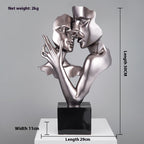 Heart-to-heart Statue Abstract Sculpture Big Decorations Simple - Grand Goldman