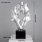 Heart-to-heart Statue Abstract Sculpture Big Decorations Simple - Grand Goldman