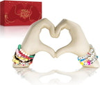 Heart Hands Sculpture for Living Room Bedroom Bookshelf, Unique Birthday for Women Girls Sisters Girlfriend Mom Teacher (No Bracelets) - Grand Goldman