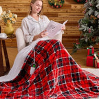 Heated Blanket Electric Throw, 50X60, Heating Throw with 10 Heating Levels/8 Hours Auto Off, Navy Blue Plaid Checkered Sherpa Blanket Warmer for Adults, Washable Blanket Gift for Couch Bed Office, ETL - Grand Goldman