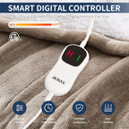 Heated Electric Blanket Blanket - Electric Throw Blanket 72"x84" for Bed- Heated Blanket with 5 Heating Levels& 4 Hours Auto off for Couch Home Office - Soft Fleece Heating Blanket for Full Body(Grey) - Grand Goldman