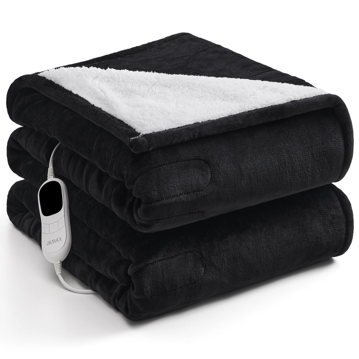 Heated Electric Blanket Blanket - Electric Throw Blanket 72"x84" for Bed- Heated Blanket with 5 Heating Levels& 4 Hours Auto off for Couch Home Office - Soft Fleece Heating Blanket for Full Body(Grey) - Grand Goldman