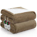 Heated Electric Blanket Blanket - Electric Throw Blanket 72"x84" for Bed- Heated Blanket with 5 Heating Levels& 4 Hours Auto off for Couch Home Office - Soft Fleece Heating Blanket for Full Body(Grey) - Grand Goldman