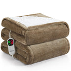 Heated Electric Blanket Blanket - Electric Throw Blanket 72"x84" for Bed- Heated Blanket with 5 Heating Levels& 4 Hours Auto off for Couch Home Office - Soft Fleece Heating Blanket for Full Body(Grey) - Grand Goldman