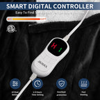 Heated Electric Blanket Blanket - Electric Throw Blanket 72"x84" for Bed- Heated Blanket with 5 Heating Levels& 4 Hours Auto off for Couch Home Office - Soft Fleece Heating Blanket for Full Body(Grey) - Grand Goldman