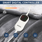 Heated Electric Blanket Blanket - Electric Throw Blanket 72"x84" for Bed- Heated Blanket with 5 Heating Levels& 4 Hours Auto off for Couch Home Office - Soft Fleece Heating Blanket for Full Body(Grey) - Grand Goldman