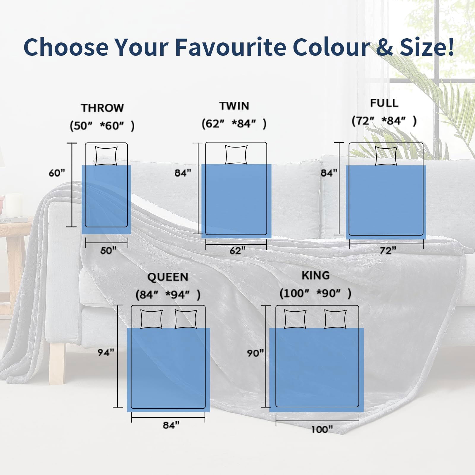 Heated Electric Blanket Blanket - Electric Throw Blanket 72"x84" for Bed- Heated Blanket with 5 Heating Levels& 4 Hours Auto off for Couch Home Office - Soft Fleece Heating Blanket for Full Body(Grey) - Grand Goldman