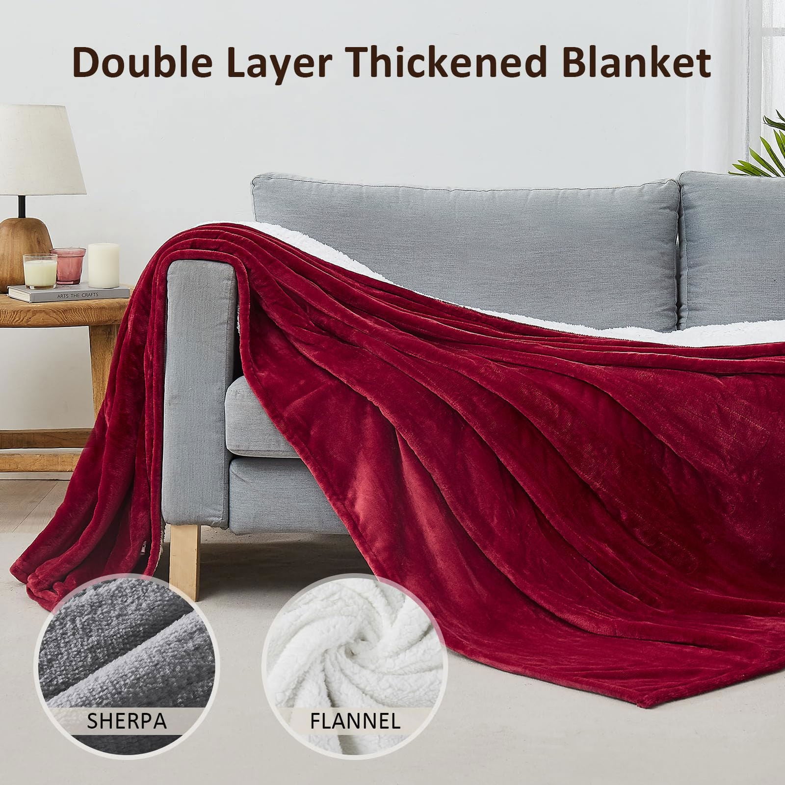 Heated Electric Blanket Blanket - Electric Throw Blanket 72"x84" for Bed- Heated Blanket with 5 Heating Levels& 4 Hours Auto off for Couch Home Office - Soft Fleece Heating Blanket for Full Body(Grey) - Grand Goldman