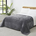Heated Electric Blanket Blanket - Electric Throw Blanket 72"x84" for Bed- Heated Blanket with 5 Heating Levels& 4 Hours Auto off for Couch Home Office - Soft Fleece Heating Blanket for Full Body(Grey) - Grand Goldman
