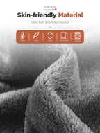 Heated Throw Blanket with 1-9 hrs Timer Auto-Off & 8 Heating Levels,Flannel Electric Blanket Throw ETL Certification,Machine Washable Full Body Warming Blankets - Grand Goldman