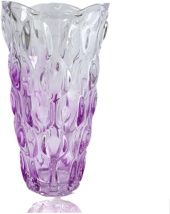 Heavy Glass Flower Vase Thickened 3.5lb 9.5inch Sparkle vase Bohemian Style, for Centerpieces,Wedding,Perfect Home Decor (Sparkle) - Grand Goldman