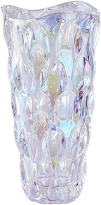Heavy Glass Flower Vase Thickened 3.5lb 9.5inch Sparkle vase Bohemian Style, for Centerpieces,Wedding,Perfect Home Decor (Sparkle) - Grand Goldman