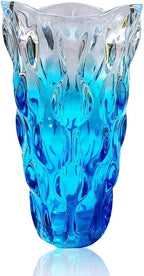 Heavy Glass Flower Vase Thickened 3.5lb 9.5inch Sparkle vase Bohemian Style, for Centerpieces,Wedding,Perfect Home Decor (Sparkle) - Grand Goldman