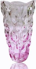 Heavy Glass Flower Vase Thickened 3.5lb 9.5inch Sparkle vase Bohemian Style, for Centerpieces,Wedding,Perfect Home Decor (Sparkle) - Grand Goldman