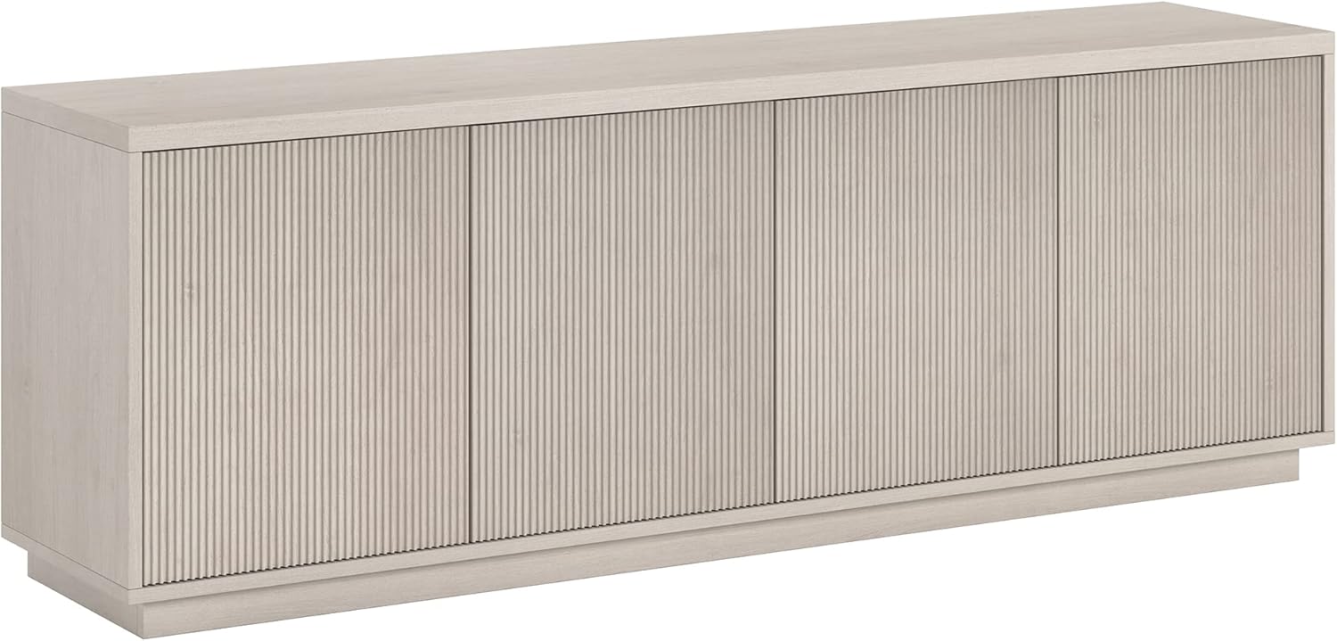 Henn&Hart Hanson Rectangular TV Stand for TV's up to 75" in Black Grain - Grand Goldman