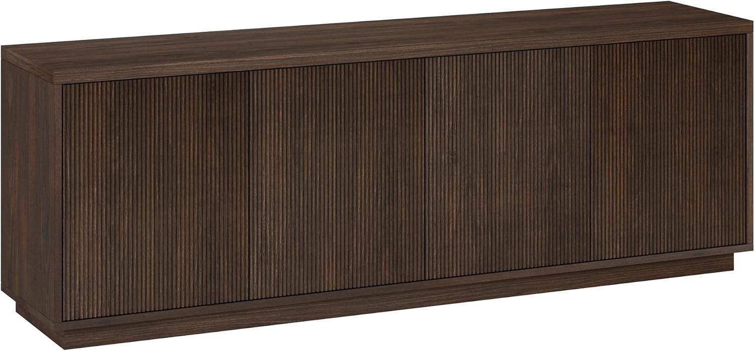 Henn&Hart Hanson Rectangular TV Stand for TV's up to 75" in Black Grain - Grand Goldman