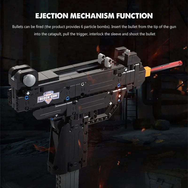 cada military ww2 Desert Eagle Pistol MK23 Pistol Uzi submachine gun  Building Blocks city police Bricks Children toy gifts