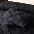 Luxury Pinch Pleat Black Bedding Comforter Bedding Sets Bed Linen Duvet Cover Set Bedding Queen King Size Bedclothes Bed Set