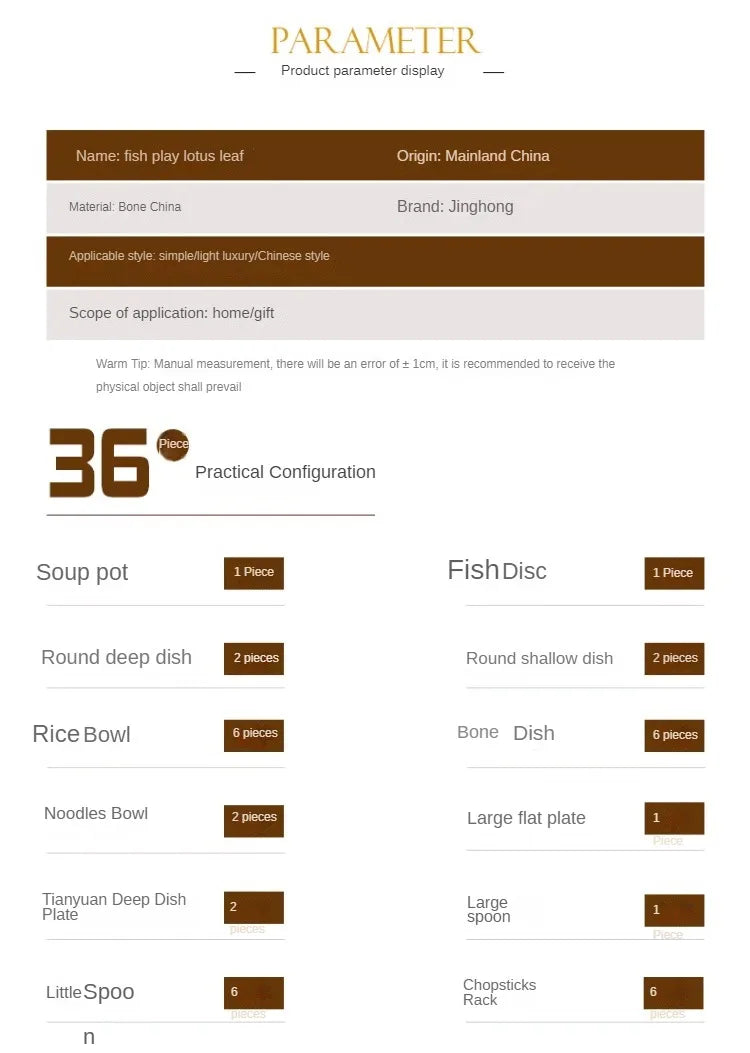 High-end Bone China Dinnerware Set for Elegant Dining and Entertaining Chinese Bowls and Plates for Wedding Gifts & Housewarming - Grand Goldman