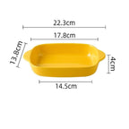 Home Baking Dish Ceramic Plate Creative Rectangular Plate - Grand Goldman