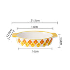 Home Baking Dish Ceramic Plate Creative Rectangular Plate - Grand Goldman