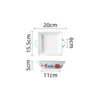 Home Baking Dish Ceramic Plate Creative Rectangular Plate - Grand Goldman