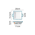 Home Baking Dish Ceramic Plate Creative Rectangular Plate - Grand Goldman