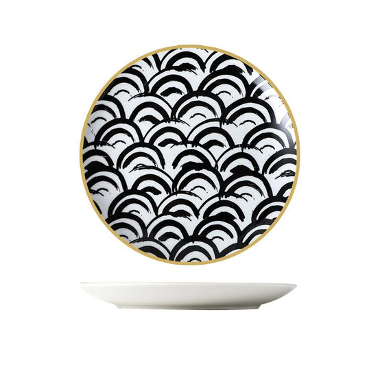 Home Creative Ceramic Tableware Western Dinner Plate - Grand Goldman