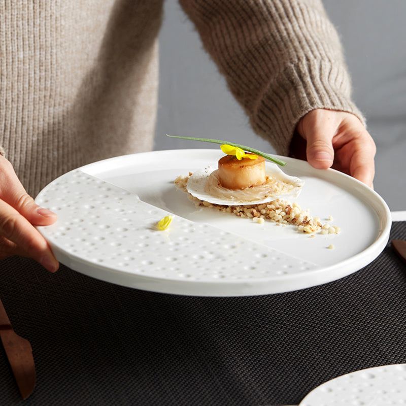 Home Creative White Ceramic Tableware Dish - Grand Goldman