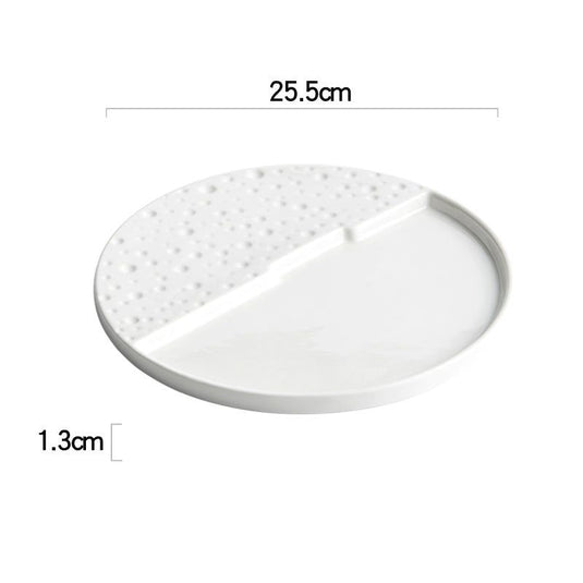 Home Creative White Ceramic Tableware Dish - Grand Goldman