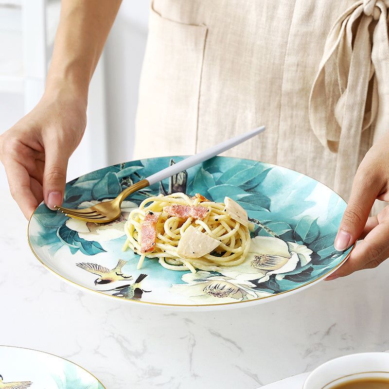 Home Dish Plate Western Creative Snack Plate Ceramic Fruit Plate - Grand Goldman