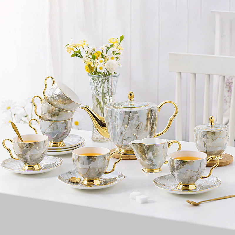 Home Bone China Coffee Cup Set - Grand Goldman